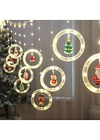 Dây LED Rèm Trang Trí Giáng Sinh 10 Chi Tiết Ngang 3m