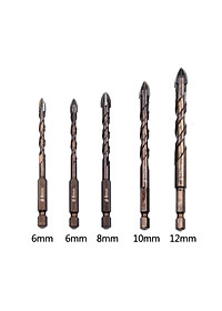  Mũi khoan đa năng khoan gốm sứ tường, 1 Bộ 5 món 6/6/8/10/12mm