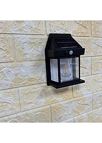 Đèn năng lượng mặt trời cảm biến ánh sáng tự động bật tắt, đèn mặt trời cảm biến hồng ngoại trang trí sân vườn 3 chế độ, ánh sáng vàng-BK888