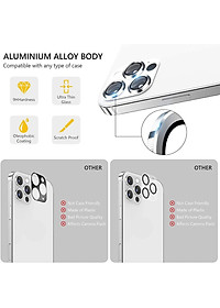 Bộ miếng dán kính cường lực bảo vệ Camera iPhone 12 Pro Max hiệu Wiwu Guard Lens Ring mang  lại khả năng chụp hình sắc nét full HD (độ cứng 9H, chống trầy, chống chụi & vân tay, bảo vệ toàn diện) - hàng nhập khẩu