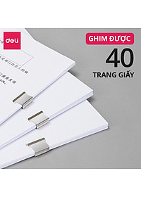 Set kẹp giấy 8 ghim thay thế Deli, kẹp cố định giấy bằng thép không gỉ, kẹp tài liệu hồ sơ văn phòng chắc chắn tái sụng