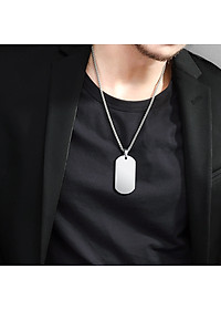 Dây chuyền thẻ bài sáng bóng không han gỉ phong cách unisex