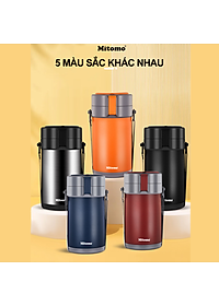 Lồng cơm giữ nhiệt, hộp cơm văn phòng Mitomo LCH-7086, cặp lồng chia 3 ngăn chất liệu inox 304