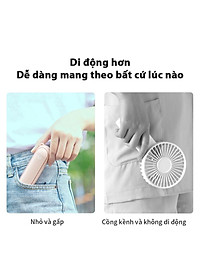 Quạt cầm tay mini JISULIFE đầu USB đa năng 4800mAh/2000mAh-Hàng chính hãng