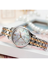Đồng Hồ Nữ Citizen Đính Đá Swarovski Dây Thép Không Gỉ EM0896-89Y - Mặt Xà Cừ