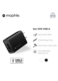Combo Pin Energizer 10,000mAh UE10053 + Sạc nhanh Mophie 10W kèm Cáp A to Lightning 1M - HÀNG CHÍNH HÃNG