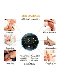 Thảm Massage Bàn Chân Xung Điện Trị Liệu EMS Giúp Lưu Thông Khí Huyết Dùng Pin Sạc