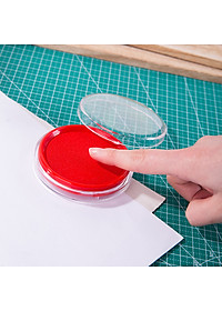 Khay Mực Dấu Deli, 84X84X25 Mm, Đỏ - E9863