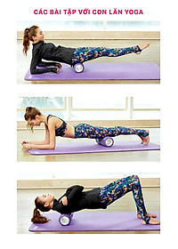 Con lăn Yoga Massage Foarm Roller, ống trụ lăn xốp thể thao giãn cơ có gai roam rollet cao cấp, ống lăn giãn cơ - Chính hãng DoDoDios