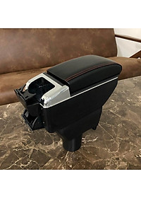 Hộp Tỳ Tay Vios 2020- 2021 Bọc Da Cao Cấp Đen Và Kem