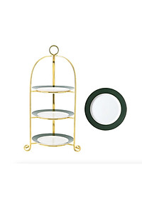 Đĩa bánh 3 tầng trang trí để bàn ăn MORANDI SILK GOLD