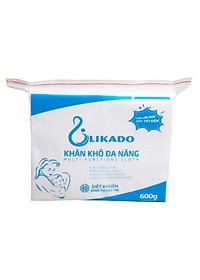 Khăn khô đa năng LIKADO  loại 600gram kích thước 15x20 khoảng 550 tờ dùng cho mẹ và bé (COMBO 2 GÓI)