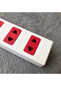 Ổ cắm Điện Quang ECO ĐQ ESK 5WR 32 ECO (3 lỗ 2 chấu, dây dài 5m, màu trắng đỏ)