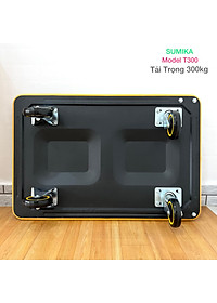 Xe đẩy hàng 4 bánh SUMIKA T300 - Khung thép, tay cầm gấp mở tiện lợi, tải trọng 300kg