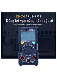 Đồng Hồ Đo Điện Vạn Năng Zoyi ZT-C4 - Điện Áp AC DC, Kiểm Tra Tụ, Dò NVC, Đo Điên Dung, Nhiệt Độ, Cảnh Báo Pin Thấp - Hàng Chính Hãng