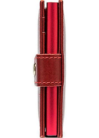 Ví đựng thẻ card với nút bấm tự động Marrant BHM8602 Màu Đỏ. Da bò thật, chống RFID