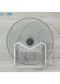 Kệ để thớt nắp vung 2 ngăn dán tường inox 304 Hobby Home Decor TT08