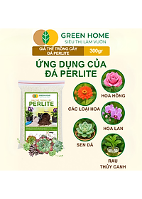 Đá Perlite Greenhome, Bao 300gr, Trồng Hồng, Thuỷ Canh, Giá Thể Trân Châu Giàu Khoáng Chất, Tăng Độ Tơi Xốp