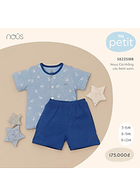 Bộ Quần Áo Cộc Cài Thẳng Nous - Chất Liệu Nu Petit Bé Gái - Bé Trai (Size từ 3-6 Tháng Đến 9-12 Tháng)
