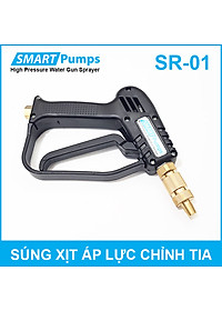 Súng xịt áp lực rửa xe vệ sinh máy lạnh tưới cây có chỉnh tia ren trong 13mm Smartpumps