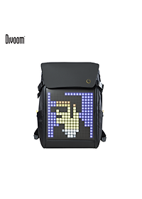 Balo Divoom – Pixoo Backpack-M có màn hình LED tùy chỉnh bằng APP, ngăn chứa lớn vừa Laptop 14 Inch, chống thấm nước cho hoạt động ngoài trời