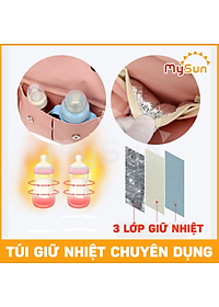 Balo bỉm sữa ĐA NĂNG có túi đựng đồ giữ nhiệt cho mẹ và em bé sơ sinh MÈO YÊU - MySun