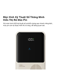 Pin dự phòng sạc nhanh ROCK P99 PD 22.5W 20000mAh có cáp tích hợp , hàng chính hãng bảo hành 1 năm