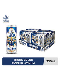 Thùng 24 lon bia lúa mì Tiger Platinum Wheat Lager 330ml/lon
