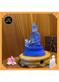 Tượng phật dược sư lưu ly xanh dương đồ thờ cúng, tượng phật để ô tô Diệu Tâm mẫu 2