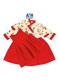 Đầm Hanbok cách tân bé gái họa tiết Cherry đỏ tơ ánh nhủ - AICDBGYJIPQM - AIN Closet