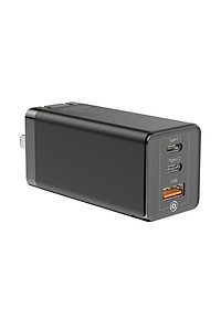 Bộ sạc nhanh đa năng Baseus GaN Travel Quick Charger 65W dùng cho Laptop và điện thoại - Hàng chính hãng