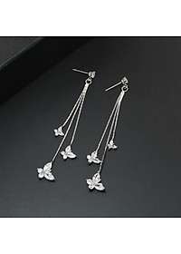 Bông tai thả cánh bướm dáng dài nữ tính