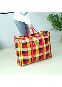 Túi bạt -Túi dứa bỏ hành lý -Túi đựng đồ chăn quần áo có dây kéo kích thước  lớn 70 x 55 x 26cm siêu bền , rất tiện dụng cho mọi gia đình 