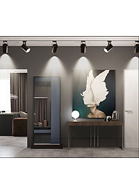 Combo 3 đèn rọi ray + 1 ray 1 mét vỏ trắng tiết kiệm năng lượng