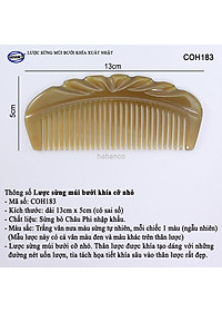 Lược sừng xuất Nhật (Size: S - 13cm) COH183 - Lược múi bưởi khía đẹp nhỏ gọn - Chăm sóc tóc
