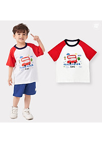 [MUA 1 SP TẶNG 1 SP - QUÀ TẶNG NGẪU NHIÊN]Áo cộc tay bé trai BIGFOX - MISS MEOW size đại mặc nhà mùa hè, áo phông cho bé trai chất cotton phong cách Âu Mỹ  cỡ 3-8 tuổi 10 - 26 kg QATE 01