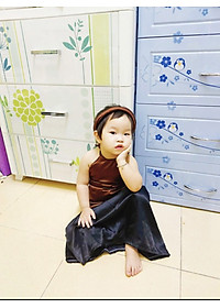 Yếm nâu cho bé kèm mấn