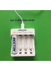 Bộ Sạc Pin AA, AAA Beston C9009 Tự ngắt khi đầy Sạc Nhanh Có Đèn báo đầy độc lập từng pin, pin sạc chính hãng
