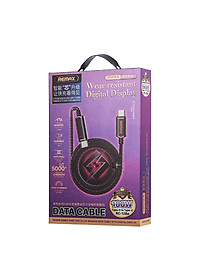 Cáp sạc siêu nhanh 100W TypecC to TypeC Remax RC-128a tích hợp đồng hồ đo công suất sạc - Hàng chính hãng