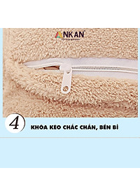 Chăn Gối Văn Phòng 3 Trong 1 Gấu Nâu Độc Đáo Kiểu Dành Cho Nữ Dùng Để Ngủ Trưa Tại Văn Phòng, Tựa Lưng Và Gấu Bông Dùng Để Trang Trí