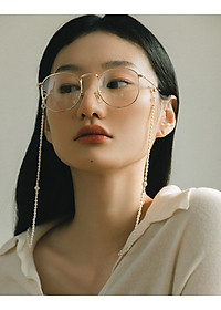 Dây hạt trai đeo kính chuỗi hạt vàng phong cách retro cổ điển Pháp trang sức thiết kế handmade