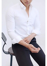 Áo Sơ Mi Trắng Trơn Chất Vải Mềm Mịn AT06