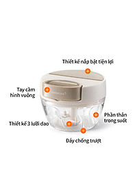 Dụng Cụ Xay Tỏi Ớt LocknLock CKS342BEG, CKS343BEG, CKS344BEG, Hàng Chính Hãng, Kéo Tay - JoyMall