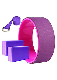 Combo Vòng yoga 33cm +2 gối yoga+1 Dây tập 1,83m Tiện Dụng (Bản Tiêu Chuẩn)