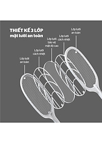 Vợt muỗi thông minh 3in1 SUNHOUSE SHE-PRO11.W