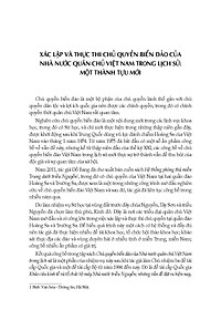 Chủ Quyền Biển Đảo Của Nhà Nước Quân Chủ Việt Nam Trong Lịch Sử (Từ Chúa Nguyễn Thế Kỷ XVI Đến Năm 1945)