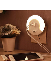 Đèn Ngủ LED Cảm Biến Kèm Ổ Cắm USB Dobo Electric Korea - Trắng