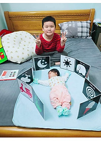 Tranh kích thích thị giác cho trẻ sơ sinh từ 0-2 tuổi Đồ chơi cho trẻ sơ sinh giúp bé phát triển giác quan và não bộ - Đồ chơi trẻ em HT SYS