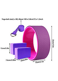 Combo Vòng yoga 33cm +2 gối yoga+1 Dây tập 1,83m Tiện Dụng (Bản Tiêu Chuẩn)