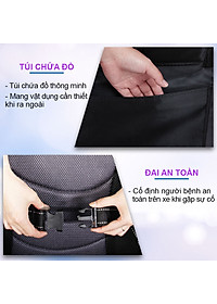 Xe lăn tay có đệm kèm bô vệ sinh, cho người già người bệnh, chấn thương gặp khó khăn trong việc đi lại S213-3+D